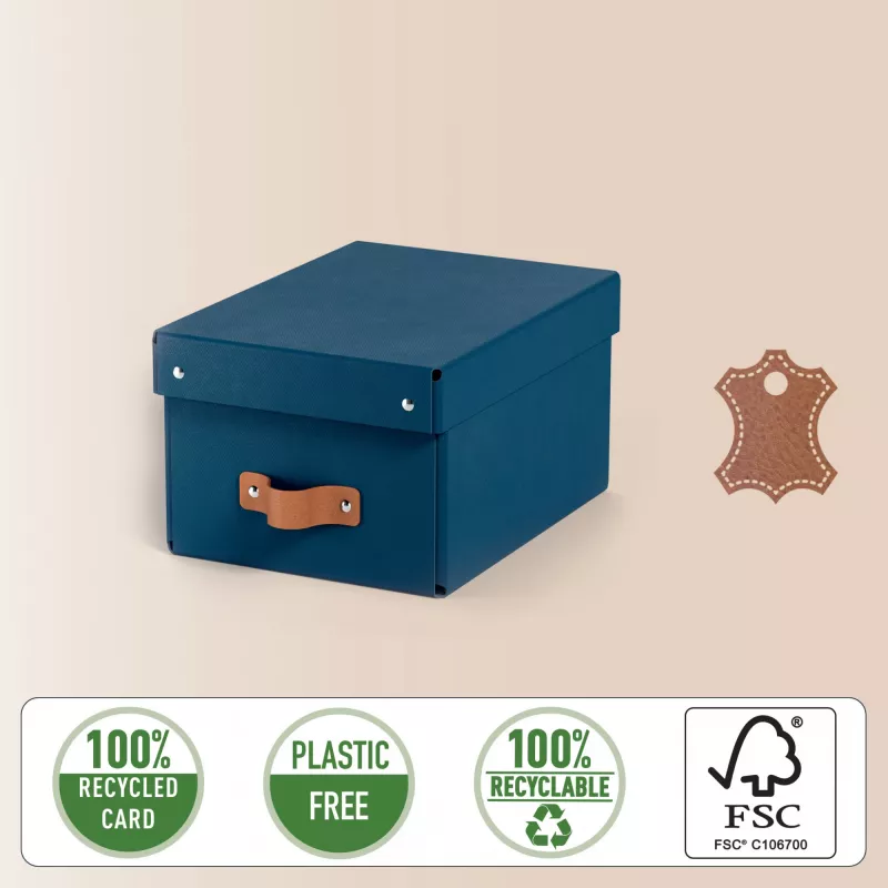 Leitz Puro Storage Box with lid, small, 7L, 100% recycled card, pack of 2