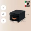 Leitz Puro Storage Box with lid, small, 7L, 100% recycled card, pack of 2