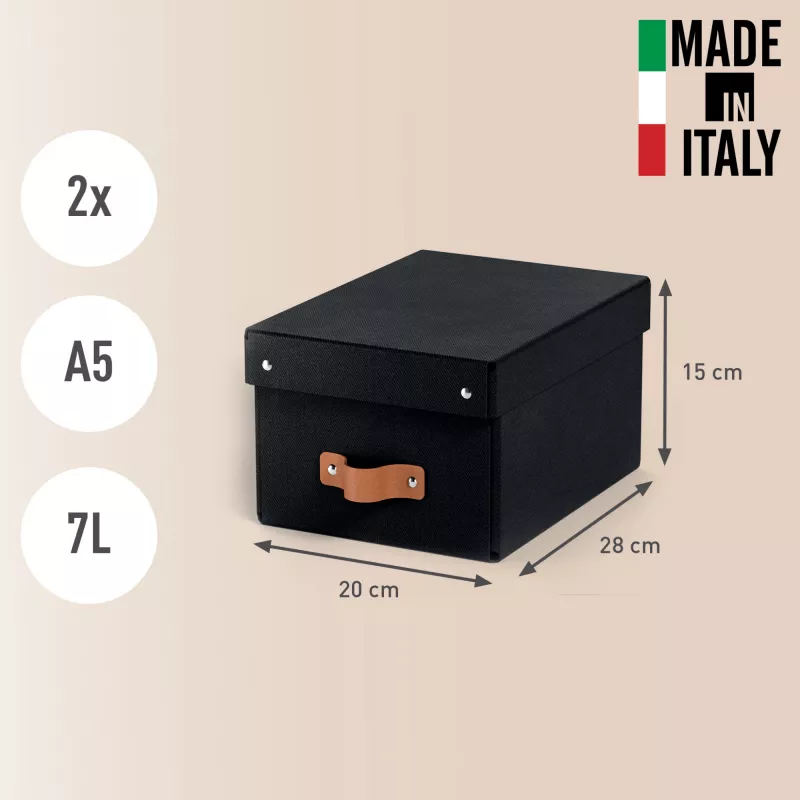 Leitz Puro Storage Box with lid, small, 7L, 100% recycled card, pack of 2