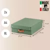 Leitz Puro Storage Box with lid, medium low, 8L, 100% recycled card, pack of 2