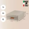 Leitz Puro Storage Box with lid, medium low, 8L, 100% recycled card, pack of 2