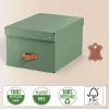 Leitz Puro Storage Box with lid, medium, 17L, 100% recycled card, pack of 2