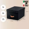 Leitz Puro Storage Box with lid, medium, 17L, 100% recycled card, pack of 2