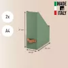 Leitz Puro Magazine File, 100% recycled card, pack of 2, Green, Carton, 100 mm, 260 mm, 310 mm, 310 g