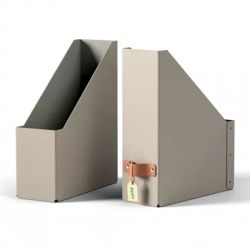 Leitz Puro Magazine File, 100% recycled card, pack of 2, Beige, Carton, 100 mm, 260 mm, 310 mm, 310 g