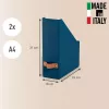 Leitz Puro Magazine File, 100% recycled card, pack of 2, Blue, Carton, 100 mm, 260 mm, 310 mm, 310 g
