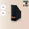 Leitz Puro Magazine File, 100% recycled card, pack of 2, Black, Carton, 100 mm, 260 mm, 310 mm, 310 g