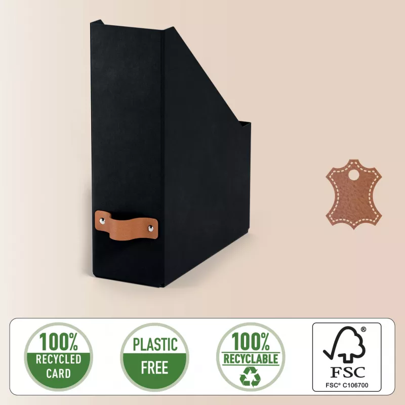Leitz Puro Magazine File, 100% recycled card, pack of 2, Black, Carton, 100 mm, 260 mm, 310 mm, 310 g