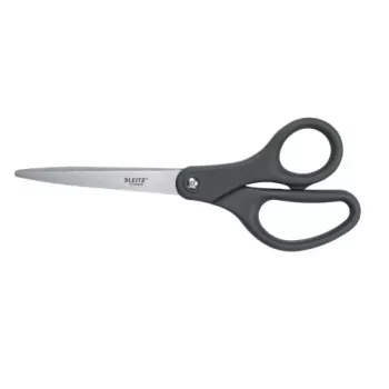 Leitz Titanium Scissors 205 mm, Adult, Straight cut, Single, Grey, Stainless steel, Stainless steel, Office scissors