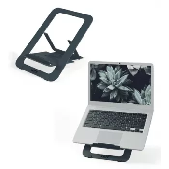 Leitz Ergo Aluminium Ultra-Flat Adjustable Laptop Stand, Laptop & tablet arm, Dark Grey, Aluminium, 25.4 cm (10 inch), 43.2 cm (17 inch), 25.4 cm (10 inch)