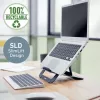Leitz Ergo Aluminium Ultra-Flat Adjustable Laptop Stand, Laptop & tablet arm, Dark Grey, Aluminium, 25.4 cm (10 inch), 43.2 cm (17 inch), 25.4 cm (10 inch)