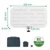 Leitz Ergo Small Pegboard Desk Organiser, 42x25 cm, MDF, Recycled plastic, Rubber, White, Clamp mount, Letter, Paper, Picture, 450 x 61 x 330 mm, 450 mm