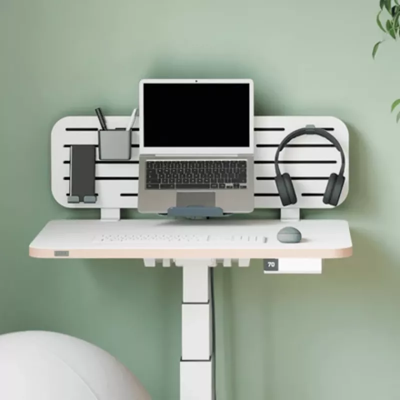 Leitz Ergo Pegboard Desk Organiser with laptop holder, 80x25 cm