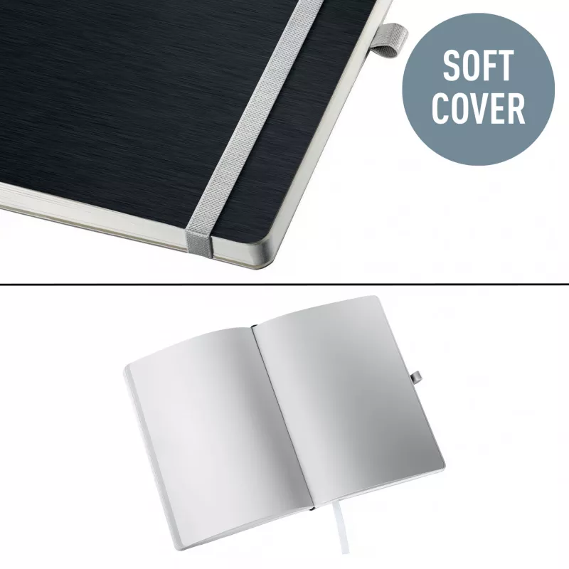 Leitz Style Notebook A5 plain with softcover, Monochromatic, Black, A5, 80 sheets, 100 g/m², Softcover
