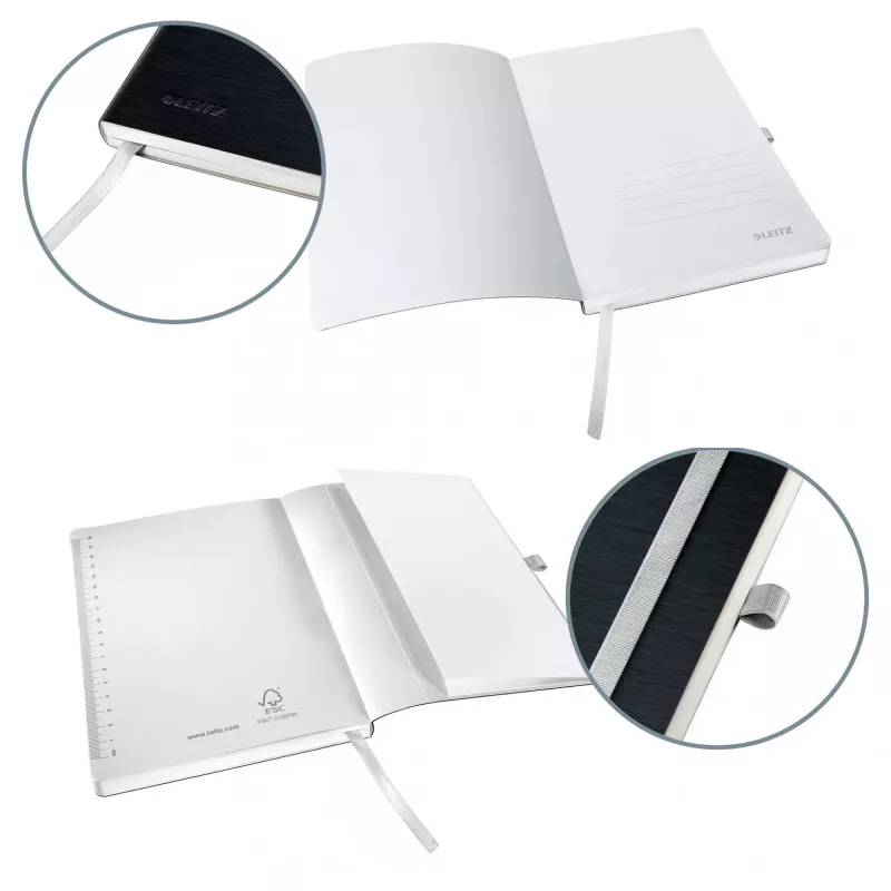 Leitz Style Notebook A5 plain with softcover, Monochromatic, Black, A5, 80 sheets, 100 g/m², Softcover