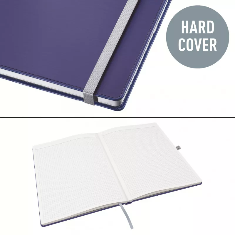 Leitz Style Notebook A4 squared with hardcover, Monochromatic, Blue, A4, 80 sheets, 100 g/m², Squared paper