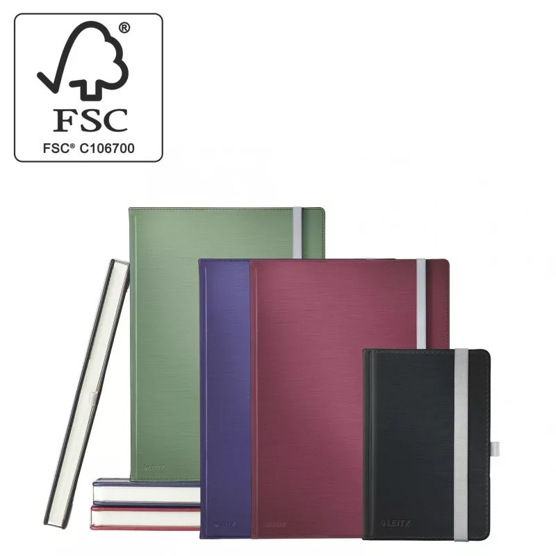 Leitz Style Notebook A4 squared with hardcover, Monochromatic, Blue, A4, 80 sheets, 100 g/m², Squared paper