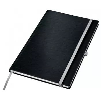 Leitz Style Notebook A4 squared with hardcover, Monochromatic, Black, A4, 80 sheets, 100 g/m², Squared paper