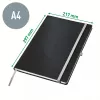 Leitz Style Notebook A4 squared with hardcover, Monochromatic, Black, A4, 80 sheets, 100 g/m², Squared paper