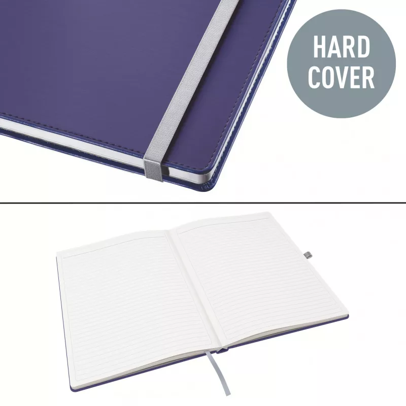 Leitz Style Notebook A5 ruled with hardcover, Monochromatic, Blue, A5, 80 sheets, 100 g/m², Lined paper