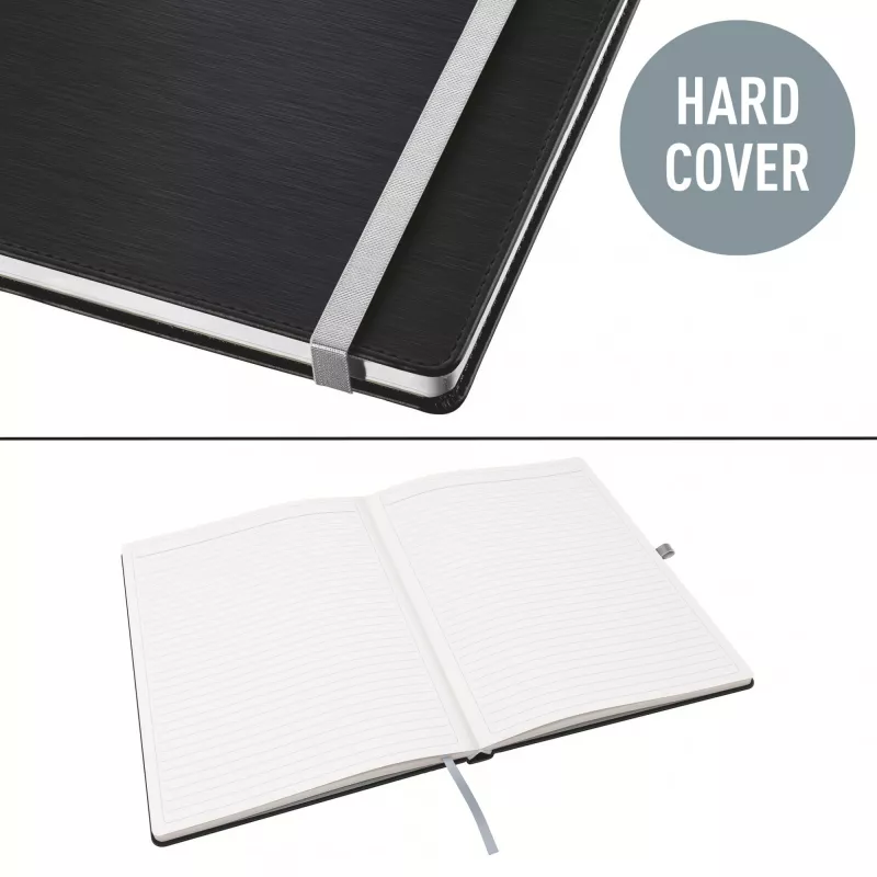 Leitz Style Notebook A5 ruled with hardcover, Monochromatic, Black, A5, 80 sheets, 100 g/m², Lined paper