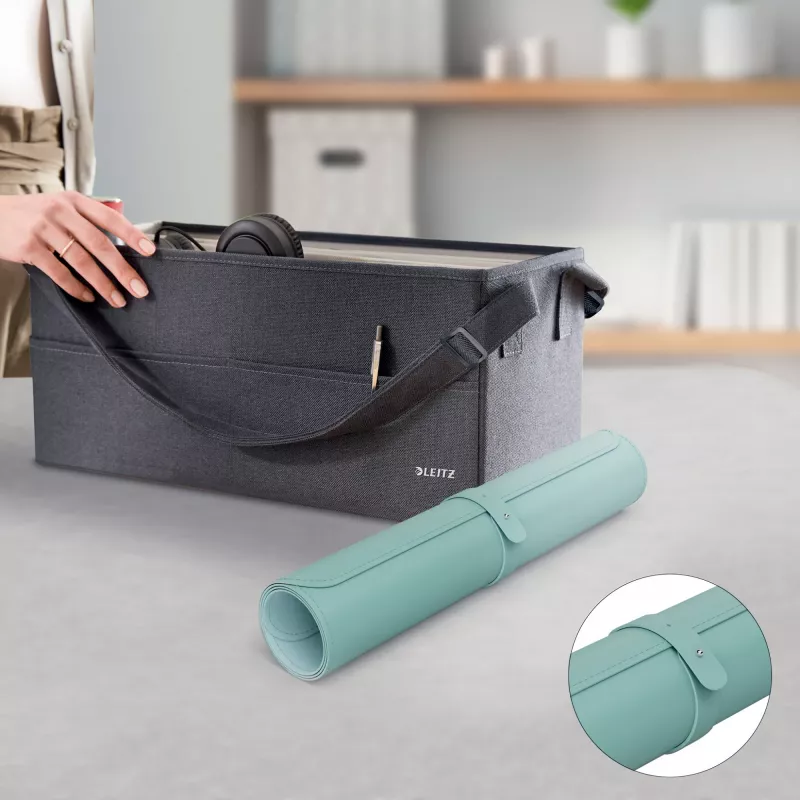 Leitz Large Desk Mat, Mint colour, Polyvinyl chloride (PVC), 400 mm, 800 mm, 2 mm, 350 g