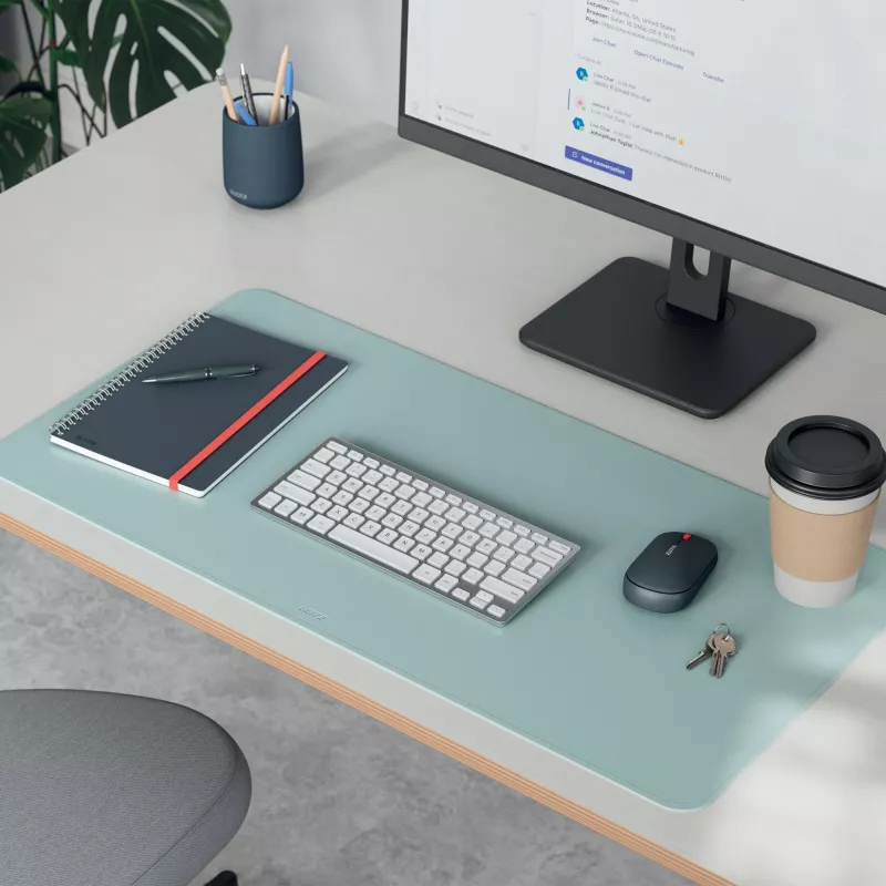 Leitz Large Desk Mat, Mint colour, Polyvinyl chloride (PVC), 400 mm, 800 mm, 2 mm, 350 g
