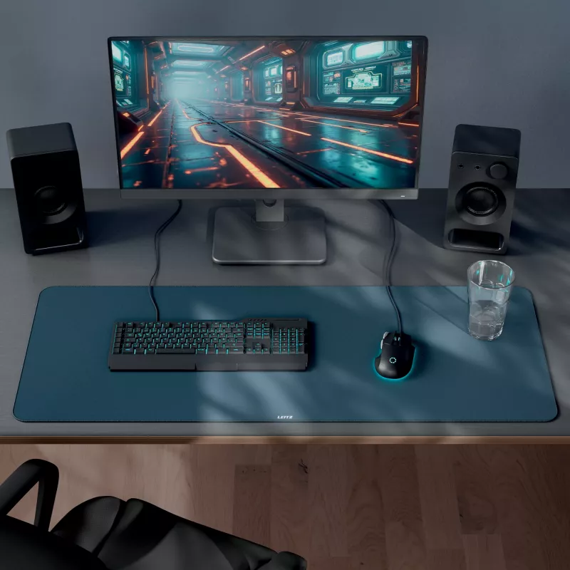 Leitz Extra Large Gaming Mat, Dark Grey, Polypropylene (PP), 400 mm, 1000 mm, 3 mm, 800 g