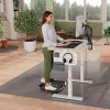 Leitz Ergo Active ergonomic anti-fatigue standing mat, Rectangular, Black, Polyurethane, Bubble, China, 605 x 681 mm