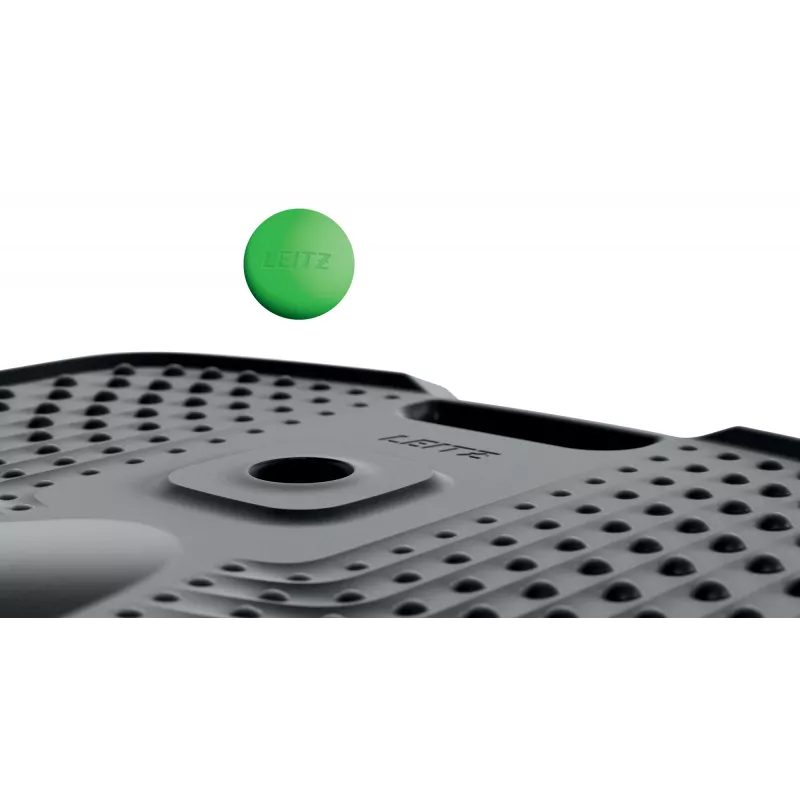 Leitz Ergo Active ergonomic anti-fatigue standing mat, Rectangular, Black, Polyurethane, Bubble, China, 605 x 681 mm