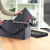 Leitz Fabric Hot Desking Work Bag with Lid, Storage bag, Grey, Rectangular, Fabric, Monochromatic, Unisex