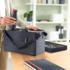 Leitz Fabric Compact Hot Desking Work Bag with Lid, Storage bag, Grey, Rectangular, Fabric, Monochromatic, Adult