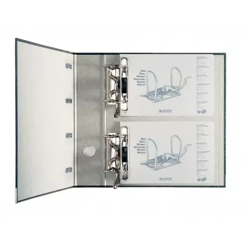 Leitz Double Mechanism Lever Arch File Classic Marbled, 2 x A5, Carton, Black, Textured surface, 1000 sheets, 80 g/m²
