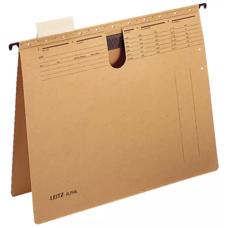 Leitz Alpha hanging folder Cardboard, Polypropylene (PP) A4 Brown