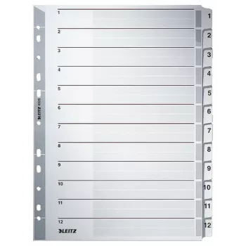 Leitz 43250000 tab index Numeric tab index Cardboard Grey