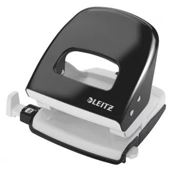 Leitz NeXXt Hole Punch 5008, 2-hole 30 sheets, 30 sheets, Black, White, Metal, 3 mm, A6, 107 mm