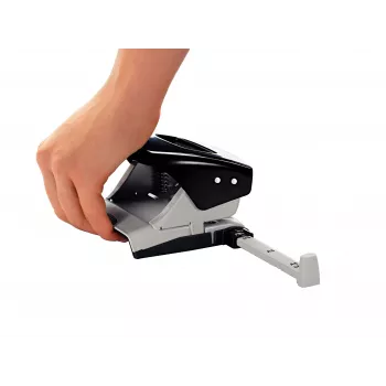 Leitz NeXXt Hole Punch 5008, 2-hole 30 sheets, 30 sheets, Black, White, Metal, 3 mm, A6, 107 mm