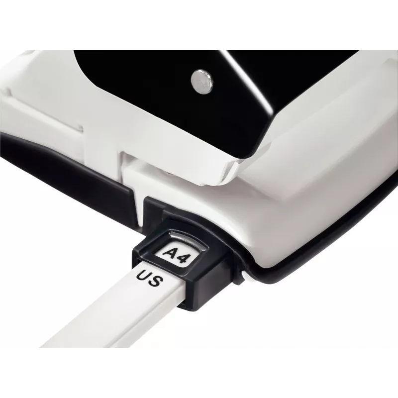 Leitz NeXXt Hole Punch 5008, 2-hole 30 sheets, 30 sheets, Black, White, Metal, 3 mm, A6, 107 mm