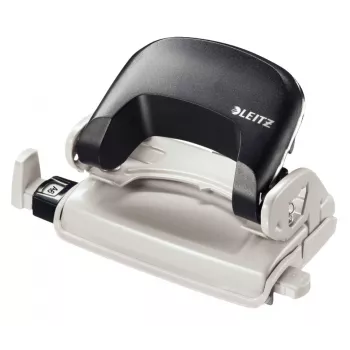Leitz Hole Punch 5058 NeXXt, 2-hole 10 sheets, 10 sheets, Black, Plastic, 8 cm, 5.5 mm, 5.5 mm