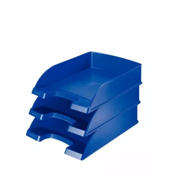 Leitz Plus Letter Tray, Standard, Polystyrene, Blue, 255 mm, 357 mm, 70 mm, 280 g