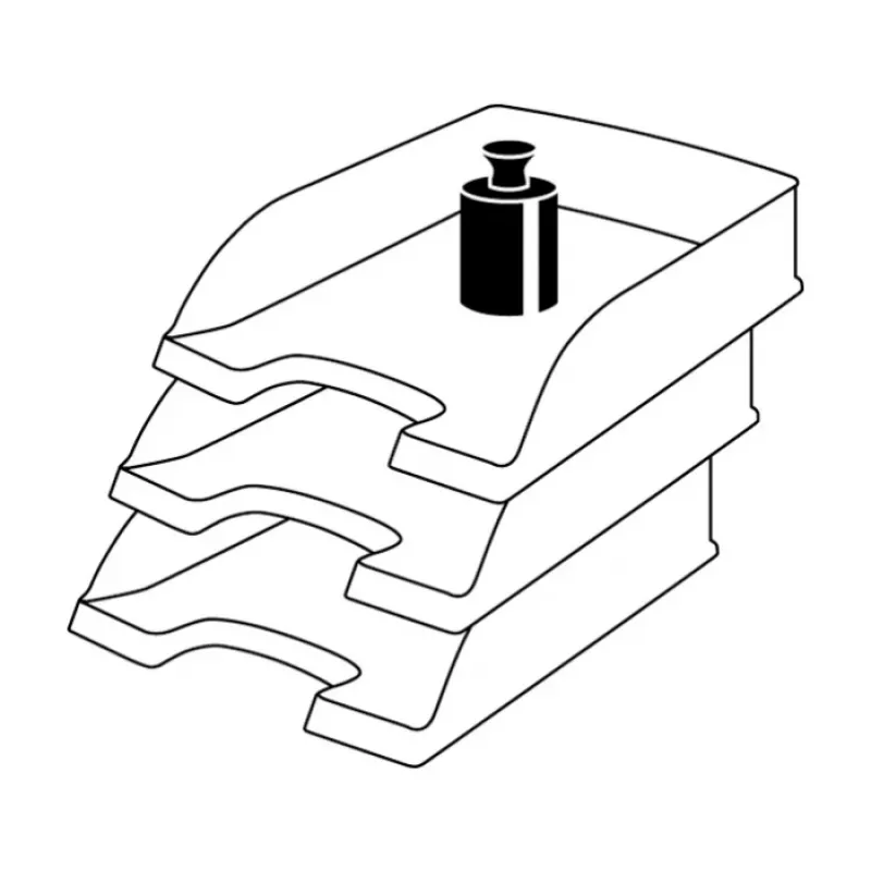 Leitz Plus Letter Tray, Standard, Polystyrene, Grey, 255 mm, 357 mm, 70 mm, 280 g