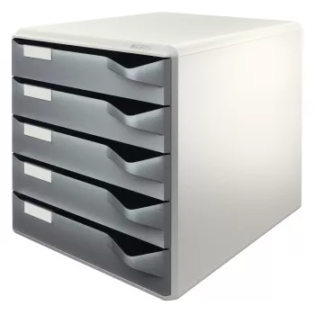 Leitz Post Set, 5 drawer(s), Plastic, Grey, 1 pc(s), 3.65 kg, 285 x 355 x 290 mm
