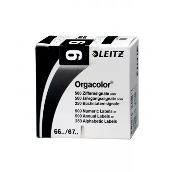 Leitz Orgacolor self-adhesive label Rounded rectangle Black