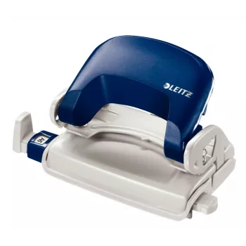 Leitz Hole Punch 5058 NeXXt, 2-hole 10 sheets, 10 sheets, Blue, Plastic, 8 cm, 5.5 mm, A5