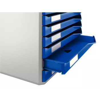 Leitz Form Set, 10 drawer(s), Plastic, Blue, Grey, 285 mm, 355 mm, 290 mm