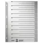 Leitz 16520085 tab index Numeric tab index Cardboard Grey