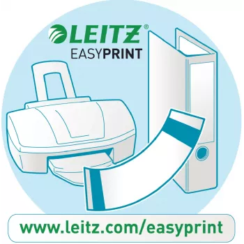 Leitz Spine Label PC Printable for LAF 180° 80 mm, Bag/100, Grey, Folder, 25 sheets, Cardboard, 130 g/m², 5.6 cm