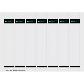 Leitz Spine Label PC Printable for LAF 180° 50 mm, Bag/175, Grey, Folder, 25 sheets, Cardboard, 130 g/m², 3.1 cm