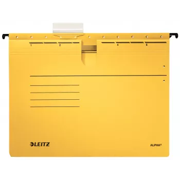 Leitz Alpha hanging folder Cardboard, Metal A4 Yellow 5 pc(s)