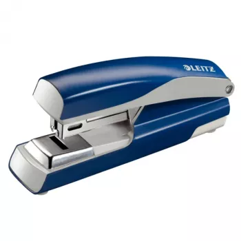 Leitz Stapler 5505 NeXXt, 30 sheets Flat Clinch Metal, 30 sheets, Blue, Grey, Flat clinch, 26/6, Metal, Plastic, 80 g/m²